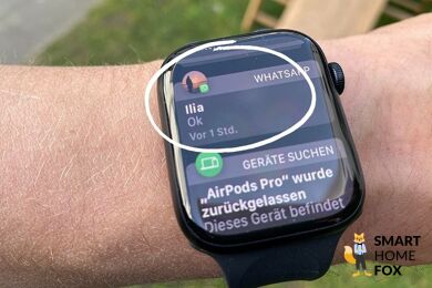 Входящее сообщение на Apple Watch 7.
