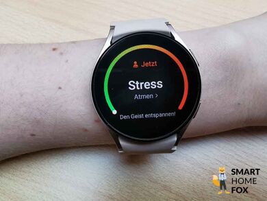 Измерение уровня стресса на часах Samsung Galaxy Watch 4.