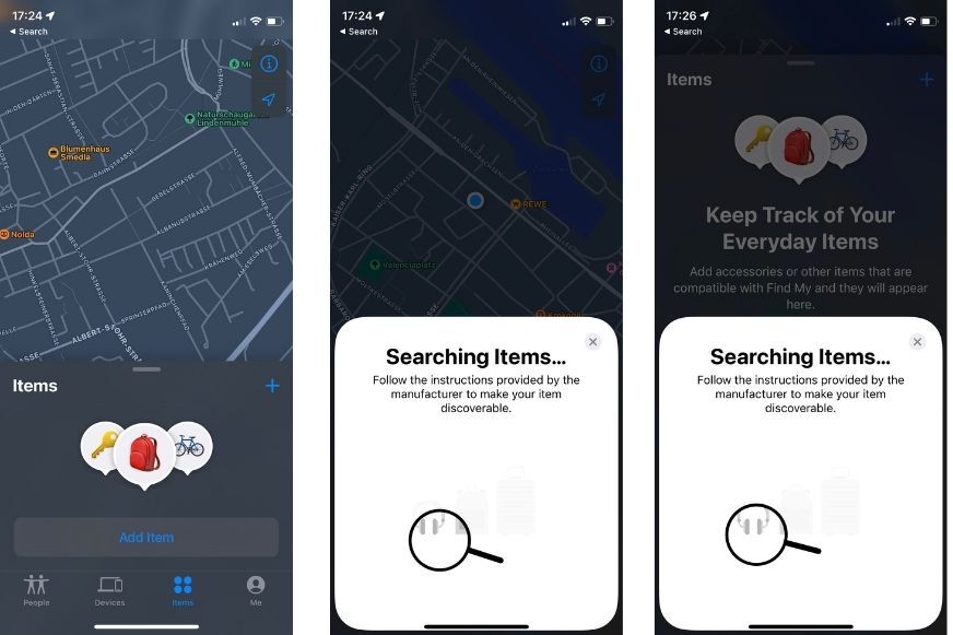 Вы можете увидеть на iPhone приложение "Где находится?".