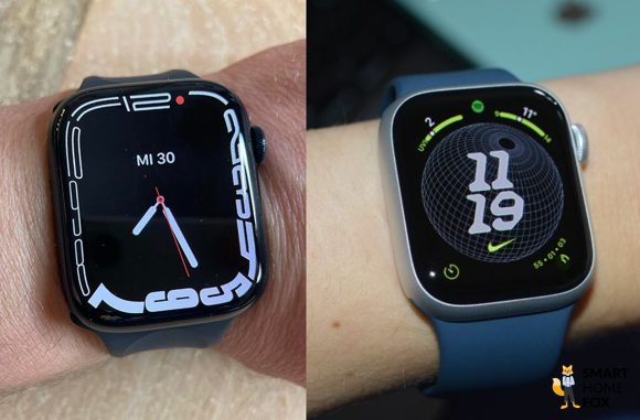 Apple Watch 8 рядом с Apple Watch 9