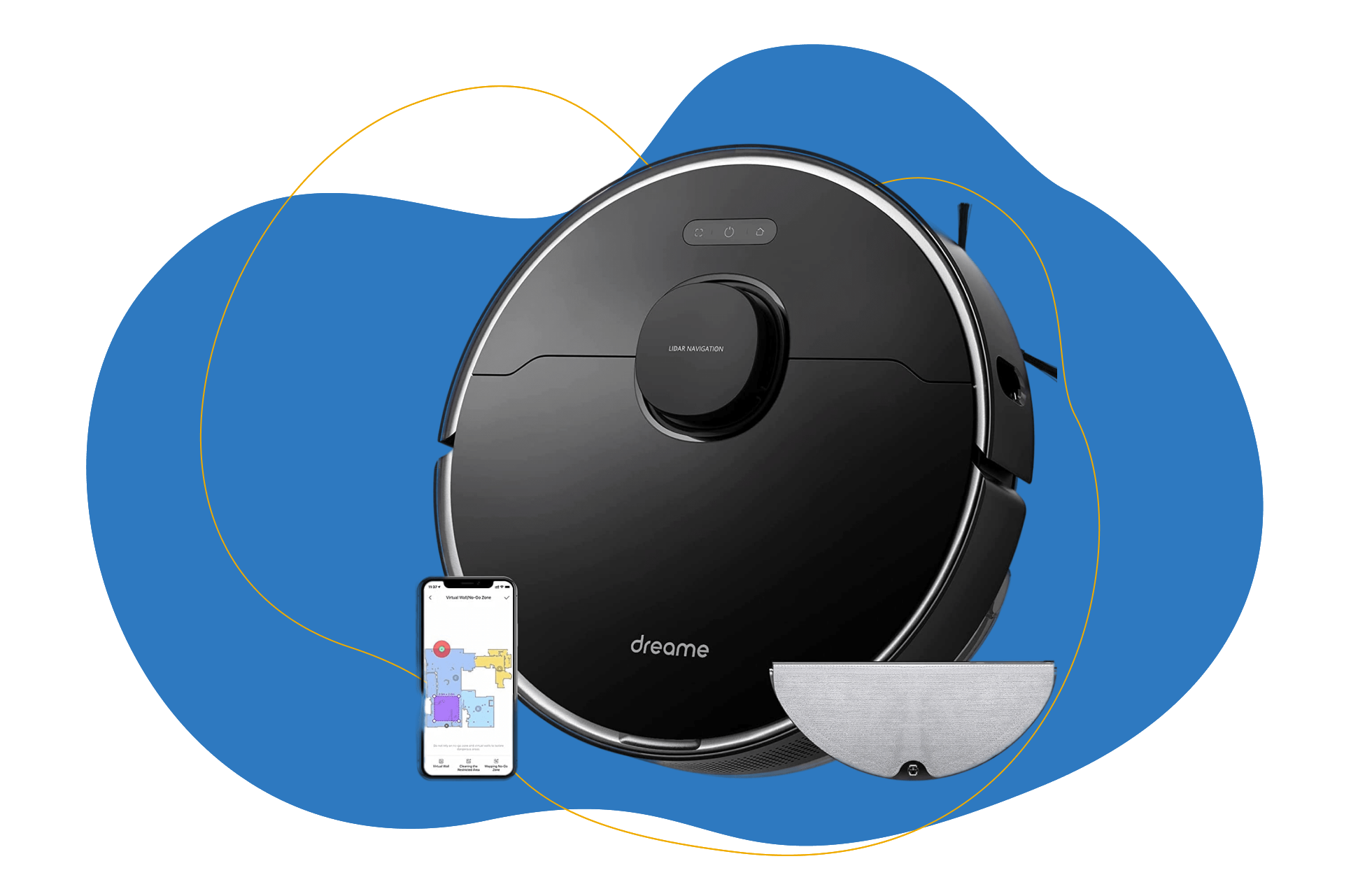 Робот-пылесос Dreame L10 Pro c приложением.