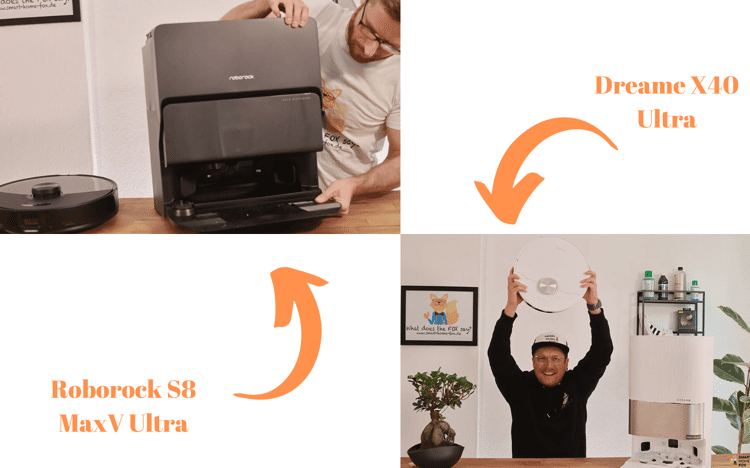 Roborock S8 MaxV Ultra vs. Dreame X40 Ultra