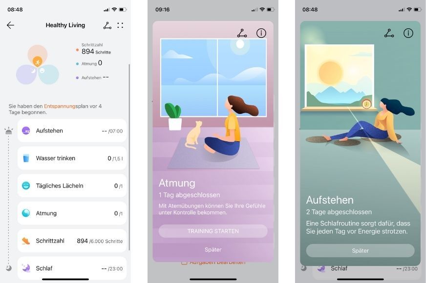Функция "Здоровый образ жизни" доступна в приложении Huawei Health. 