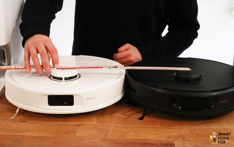 Высота Roborock QRevo MaxV против QRevo