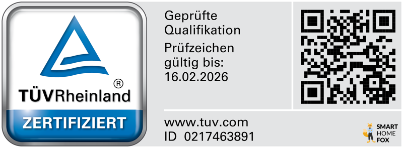 Сертификат Ильи как сертифицированного TÜV Rheinland консультанта по умным домам (TÜV).